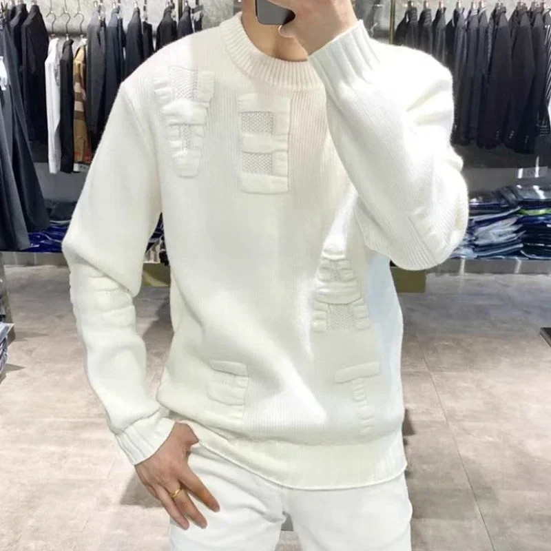 Winter Clothing Korean - Abbigliamento da uomo maglione lavorato A