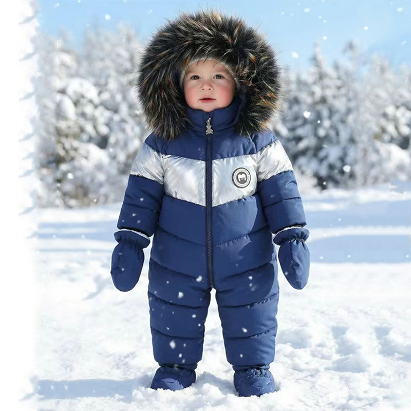 Winter Clothing Newborn - Tutina Invernale per Neonati con Guanti,