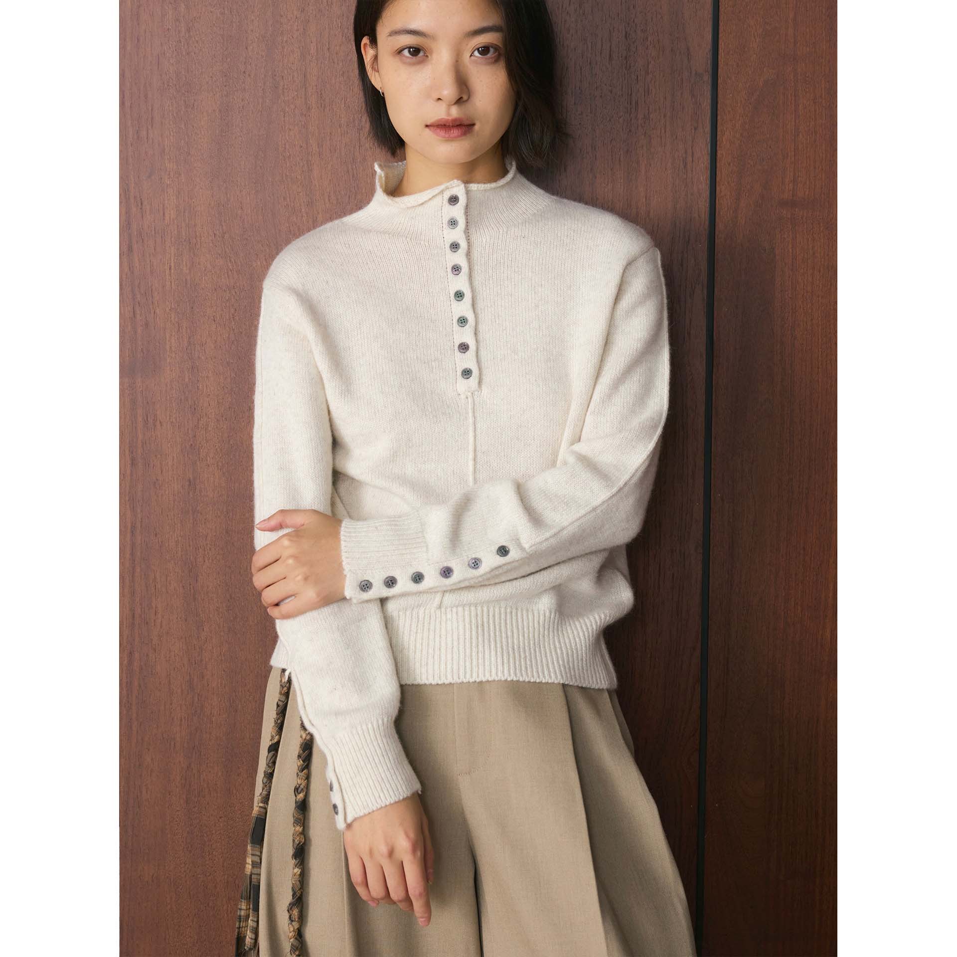 Thermal Base Layer - Maglione in maglia stile retrò giapponese,