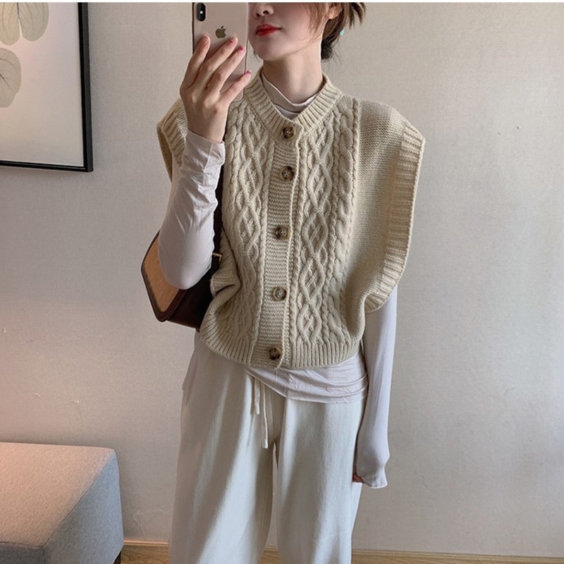 Gilet cardigan lavorato a magl - Winter Clothing Korean recensione e prezzo