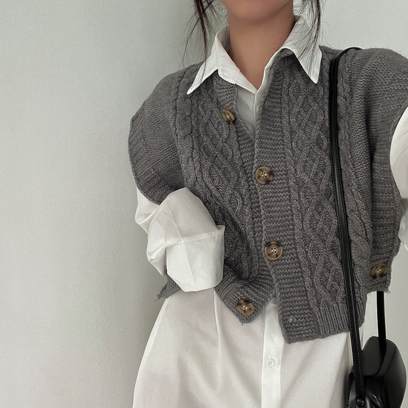 Gilet cardigan lavorato a magl - Winter Clothing Korean recensione e prezzo